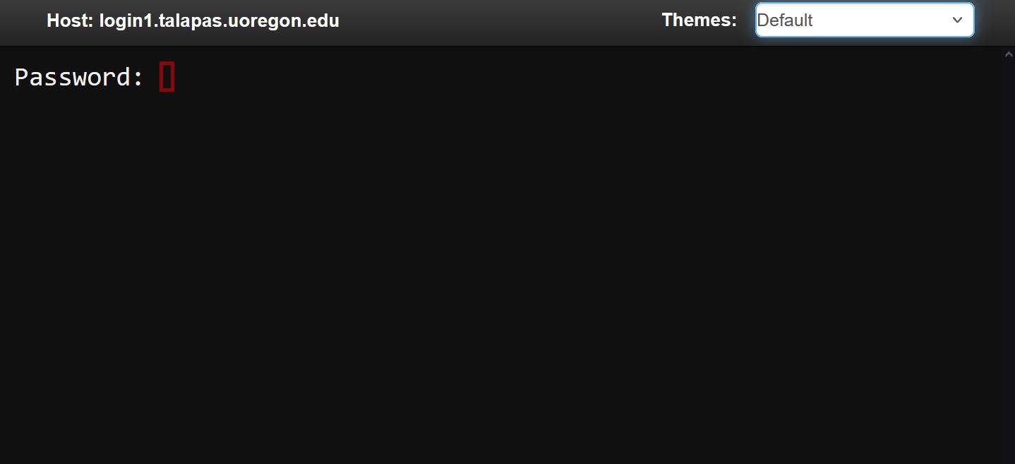 screenshot of OnDemand Shell